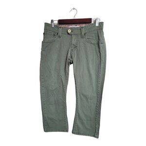 Levis Jeans Women’s Size 8 Green 542 Low Flare Safari Military Rodeo Hip Hop